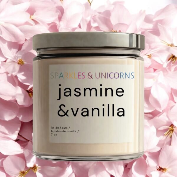 Jasmine Vanilla Scented Candle2