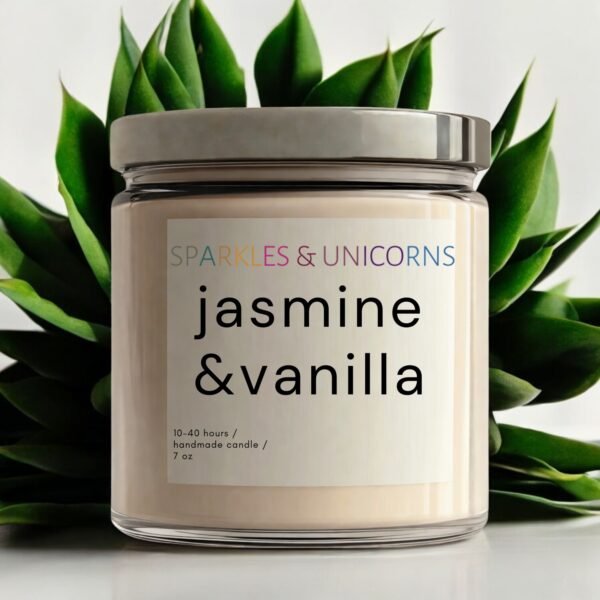 Jasmine Vanilla Scented Candle1