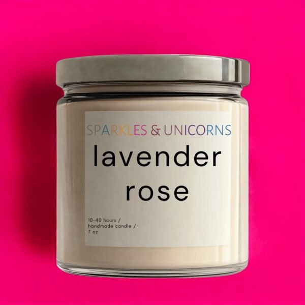 Lavender Rose Scented Candle