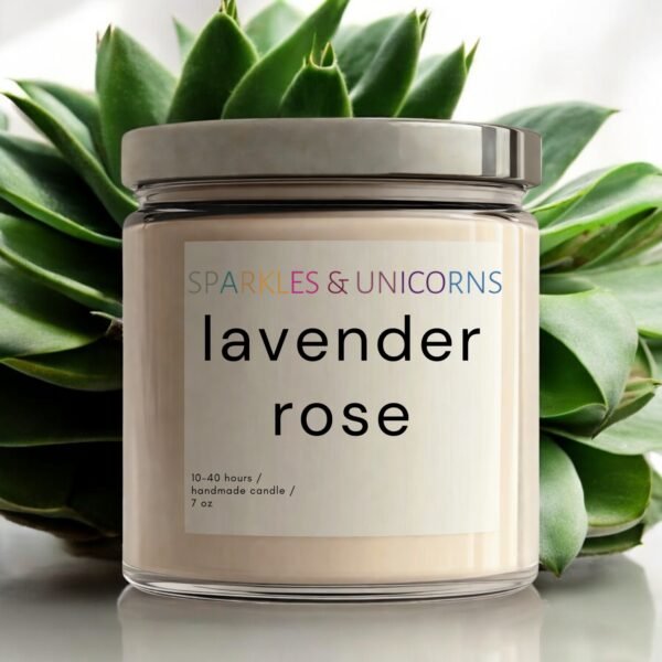 Lavender Rose Scented Candle2