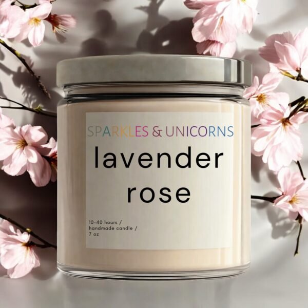 Lavender Rose Scented Candle1